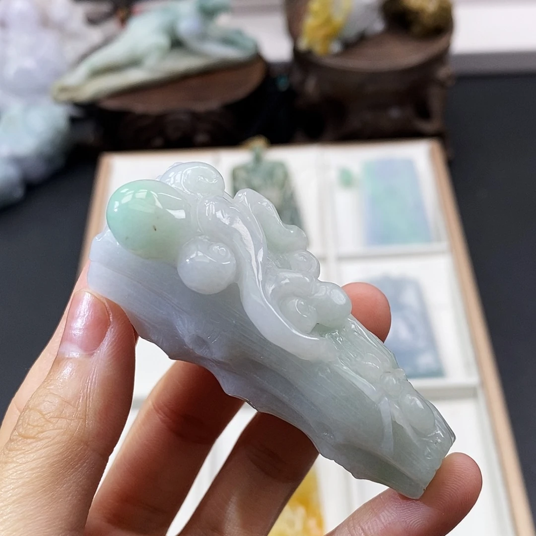 翡翠未镶嵌颈饰不*车缅甸翡翠a货