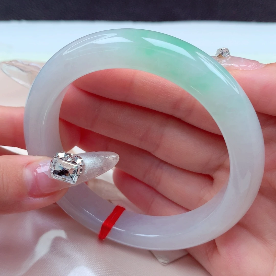 翡翠手镯未镶嵌天然缅甸翡翠A货手镯 76号