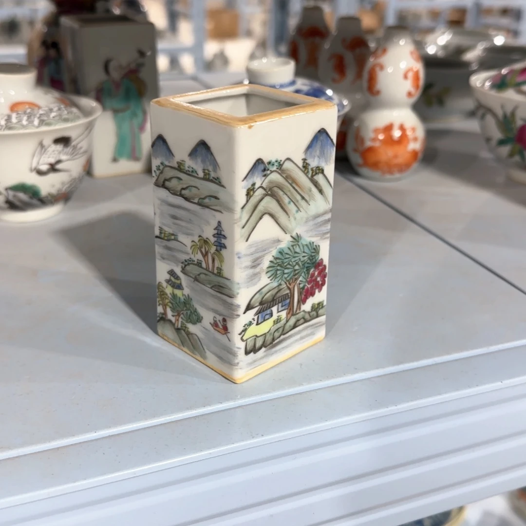 瓷片摆件手绘瓷器全部处理