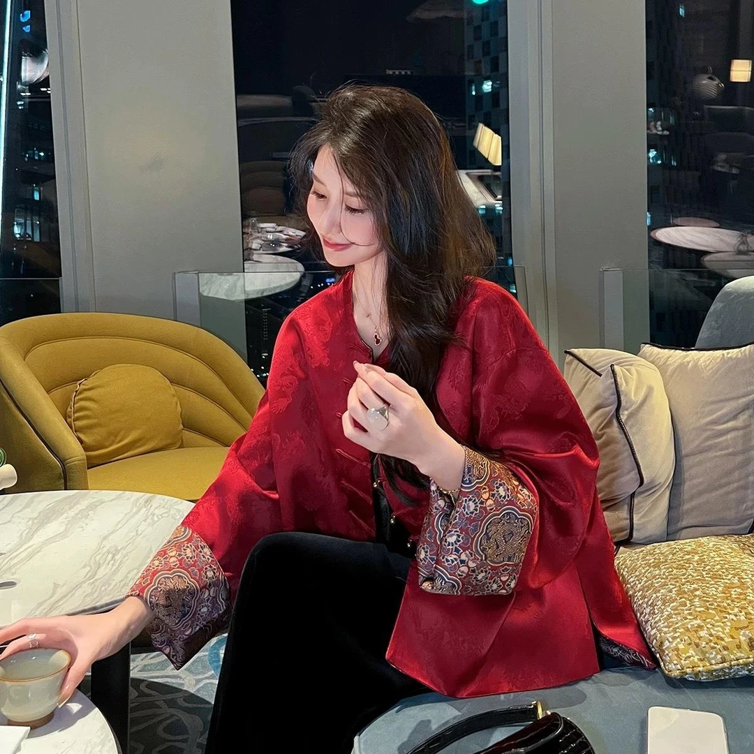 尺码女装新中式覆古国风外套女2025春夏新款胖mm高级气质上衣外套