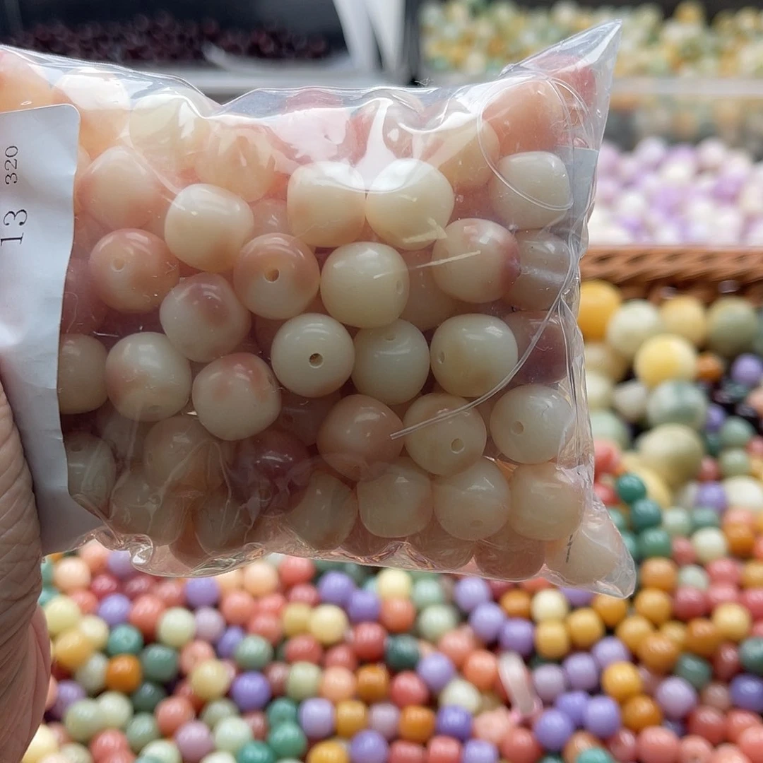 白玉菩提吊坠A/11mm/120颗锅底