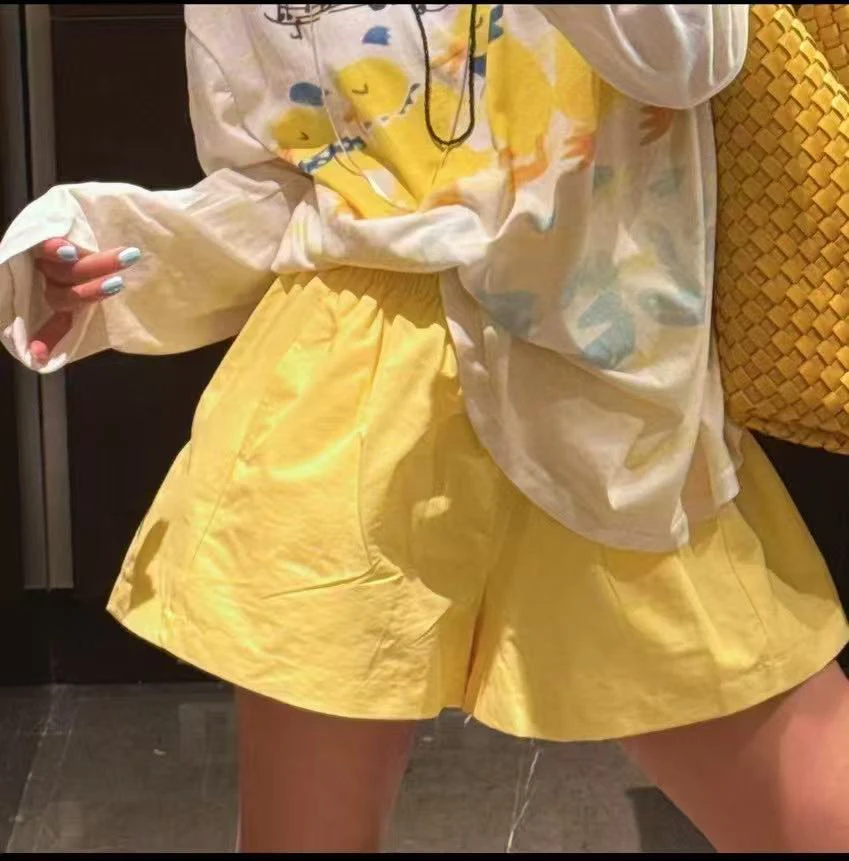 小两口D显瘦百搭糖果色短裤5062