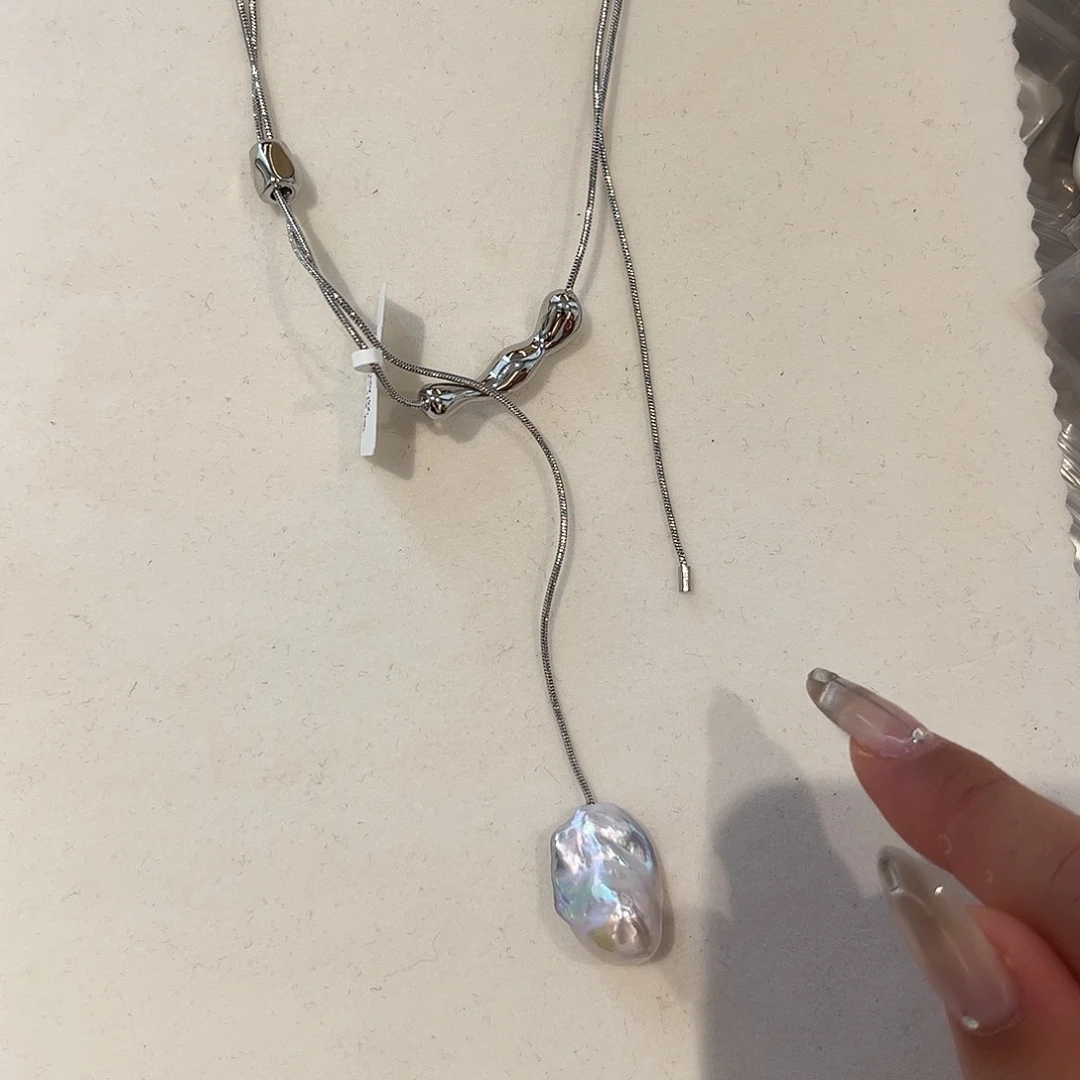 合金淡水珍珠耳饰