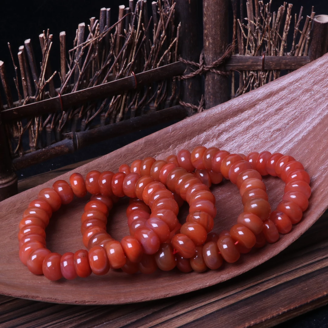 【石语珠宝】南红玛瑙14mm左右车轮珠手串一条n844（多样性发其一）