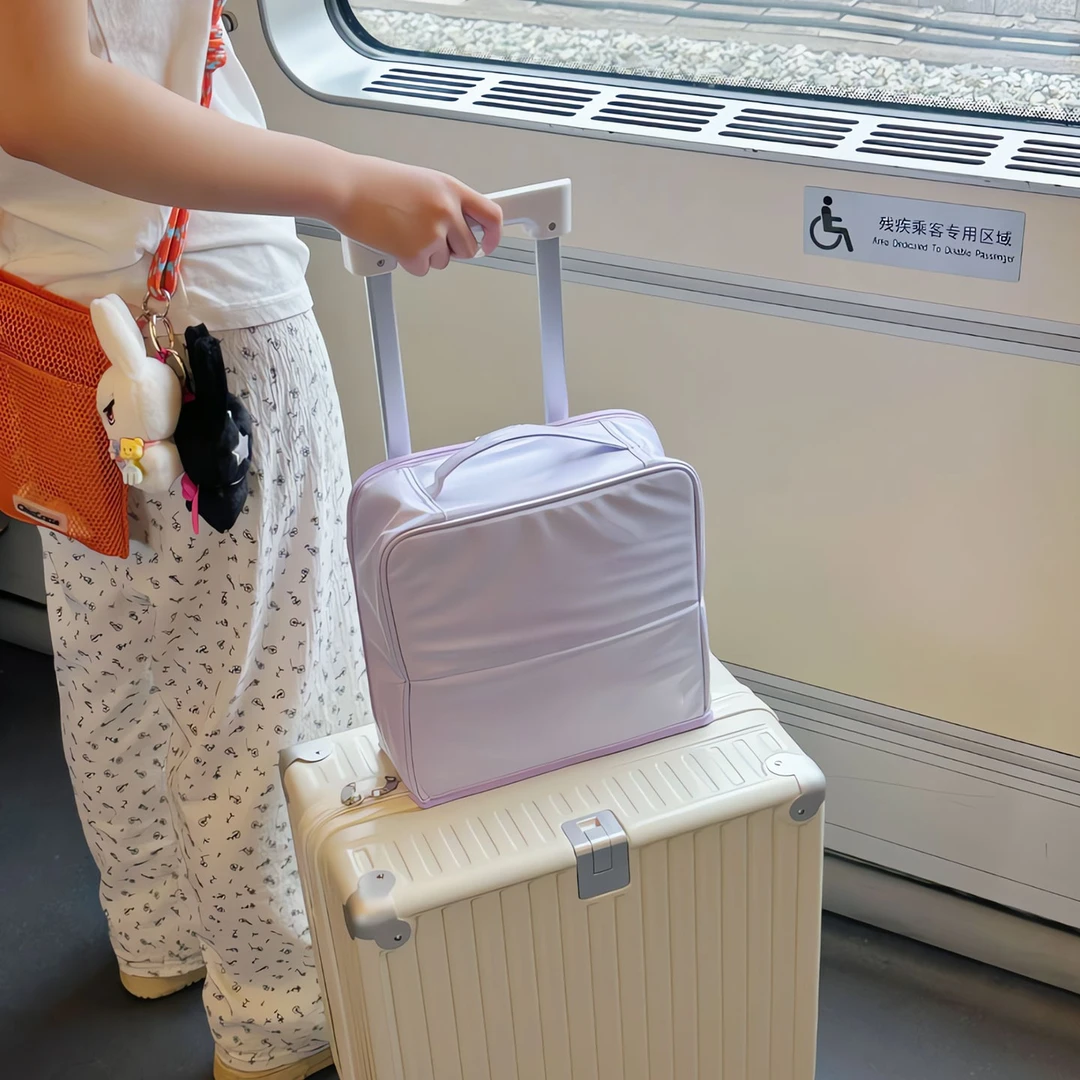 可折叠大容量化妆包可站立式文具笔袋爆改化妆包竖式可放行李箱