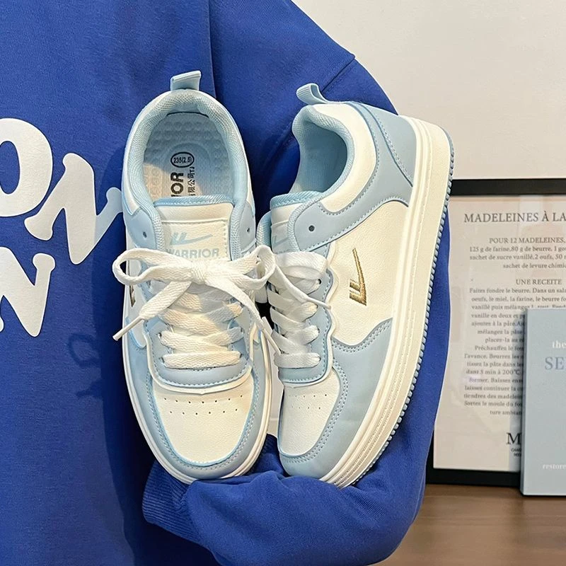 回力清仓情侣白蓝熊猫2025厚底白鞋百搭情侣运动休闲板鞋