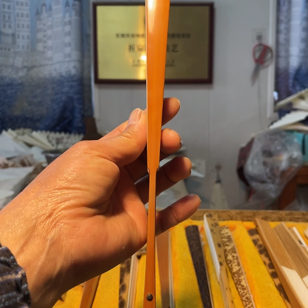 手***1扇子玉竹扇7寸18方