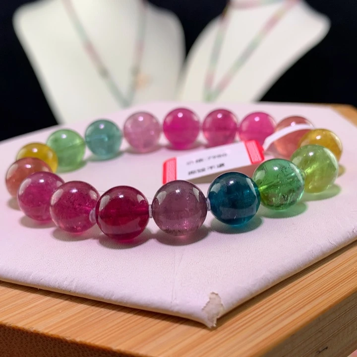 双色碧玺手链未镶嵌