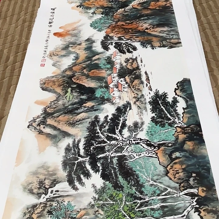 国画花鸟等图案四尺