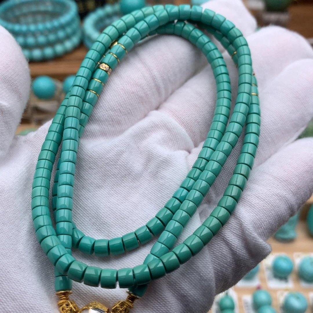 绿松石18K金镶嵌珠宝奇石