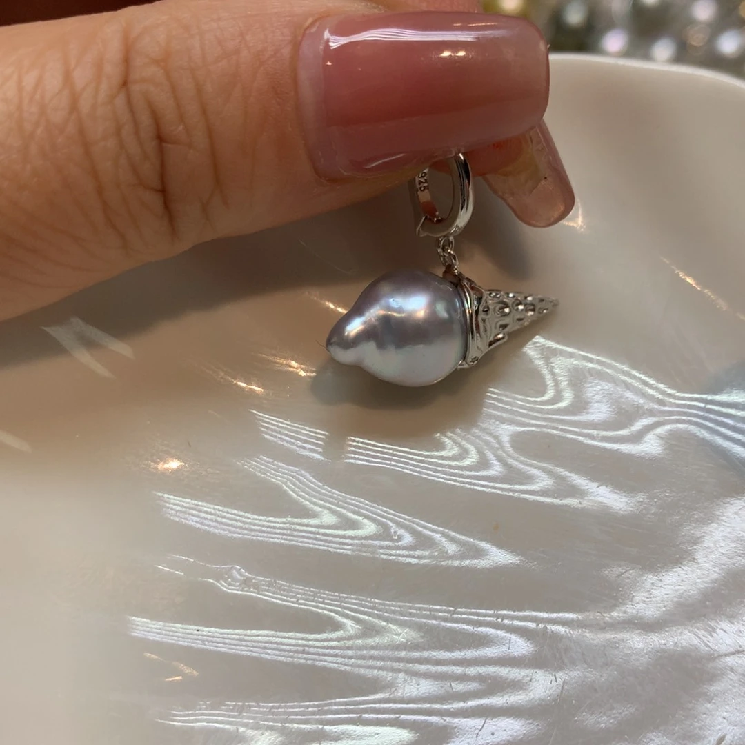 海水珍珠颈饰银S925镶嵌