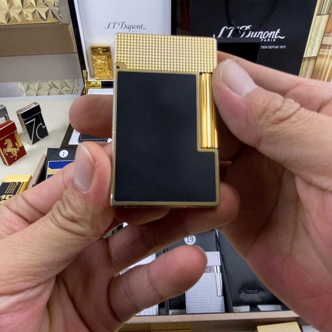 海-商务钉 磨砂黑金 单火全套 多送一包火石