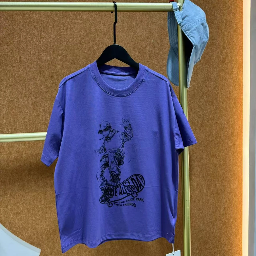 橙子家 5490#滑板小男孩潮牌短袖