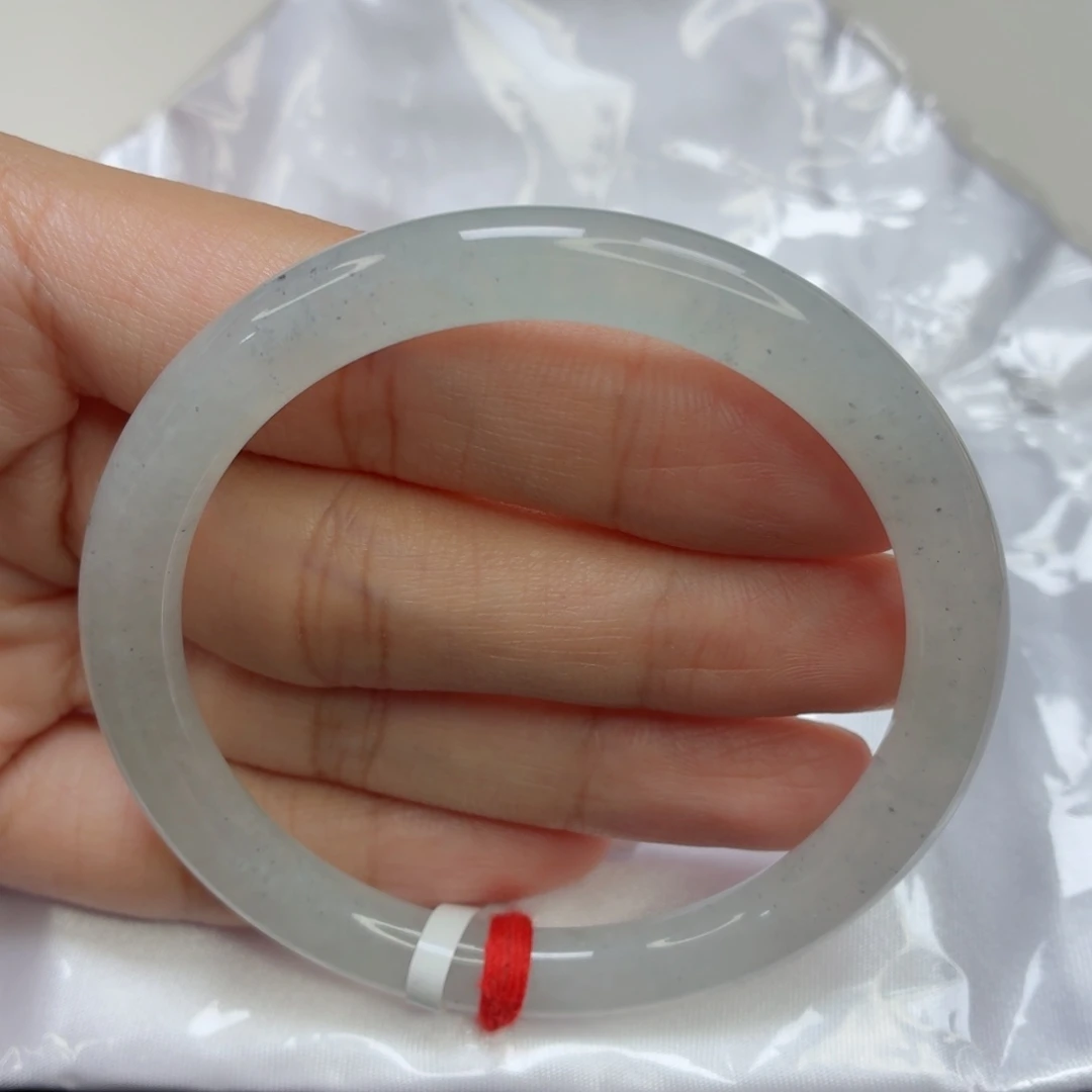 翡翠未镶嵌手镯老坑55圈冰底起光水墨画005小灯泡⭐️⭐️