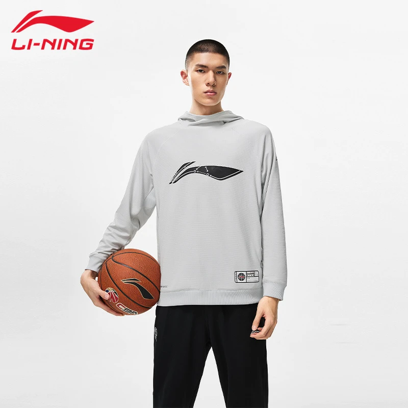 李宁套头卫衣男款长袖内搭秋季专业篮球CBA运动训练休闲宽松上衣