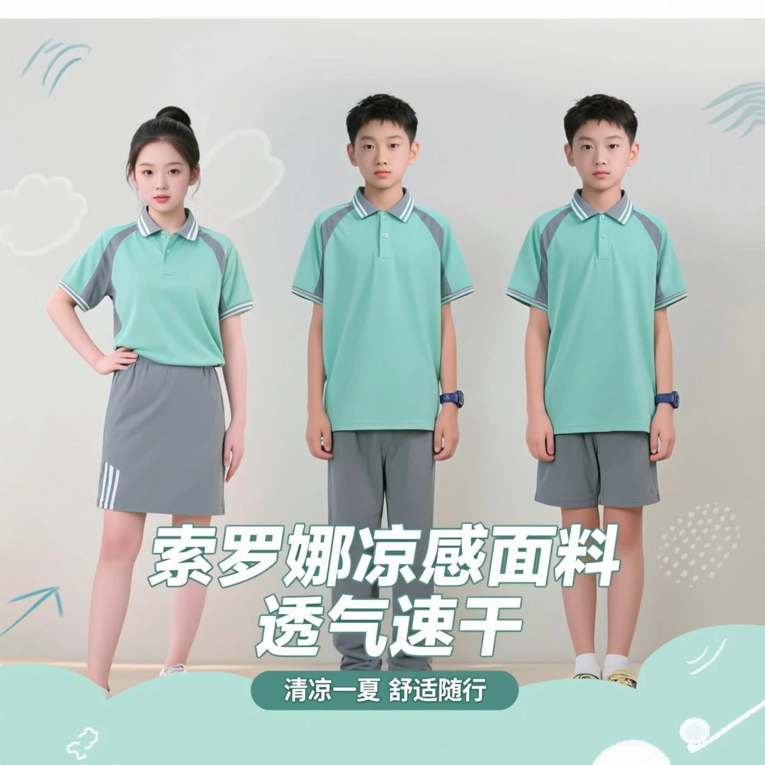 江西赣州市中小学生校服套装索罗娜棉教育局统一标准运动服班服