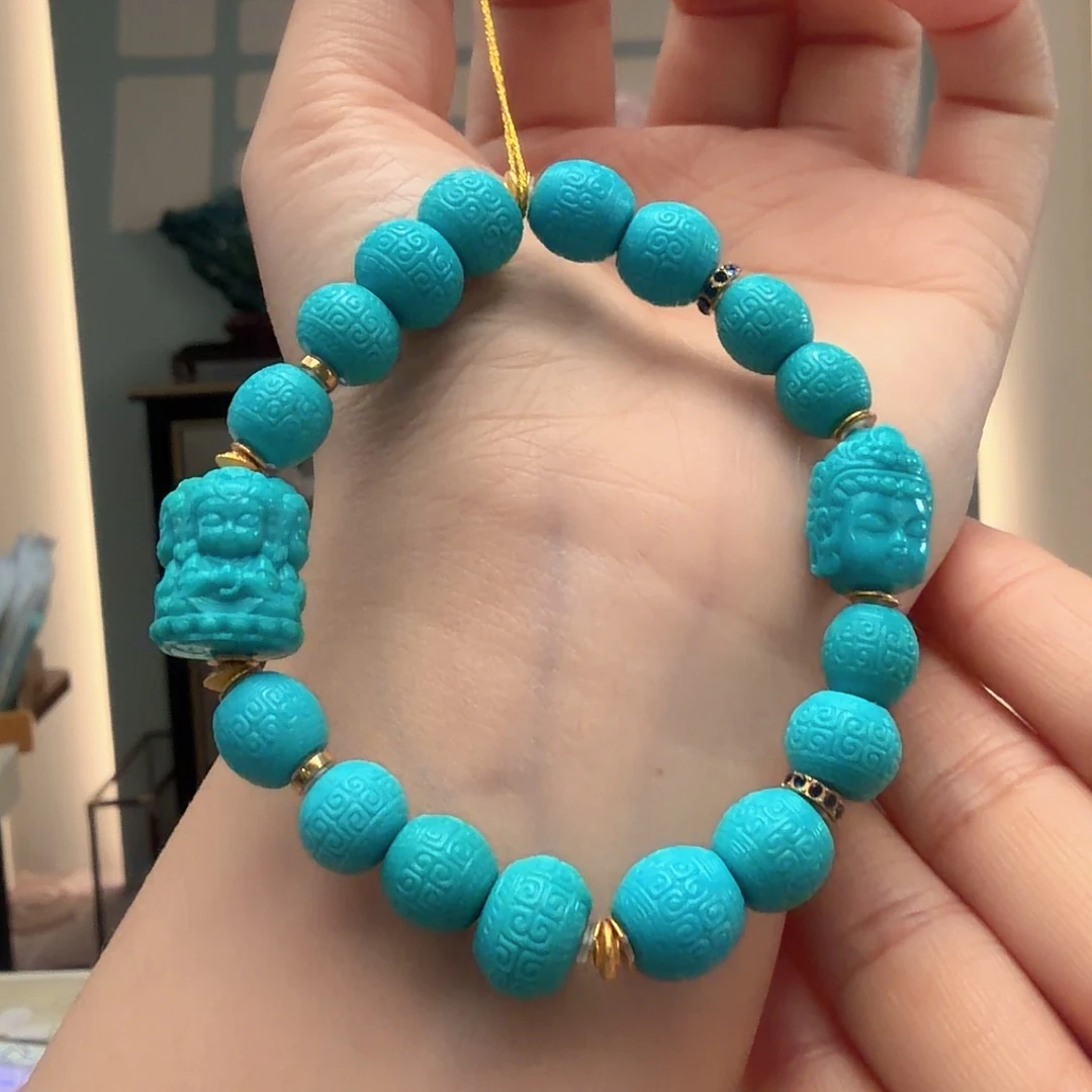 绿松石18K金镶嵌颈饰