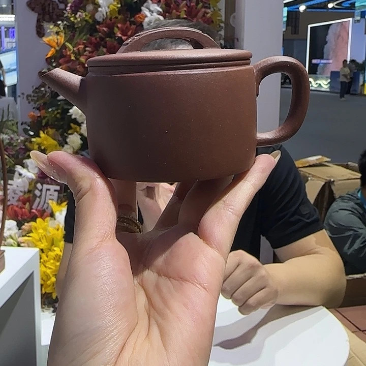 紫砂茶杯紫泥 文人汉瓦