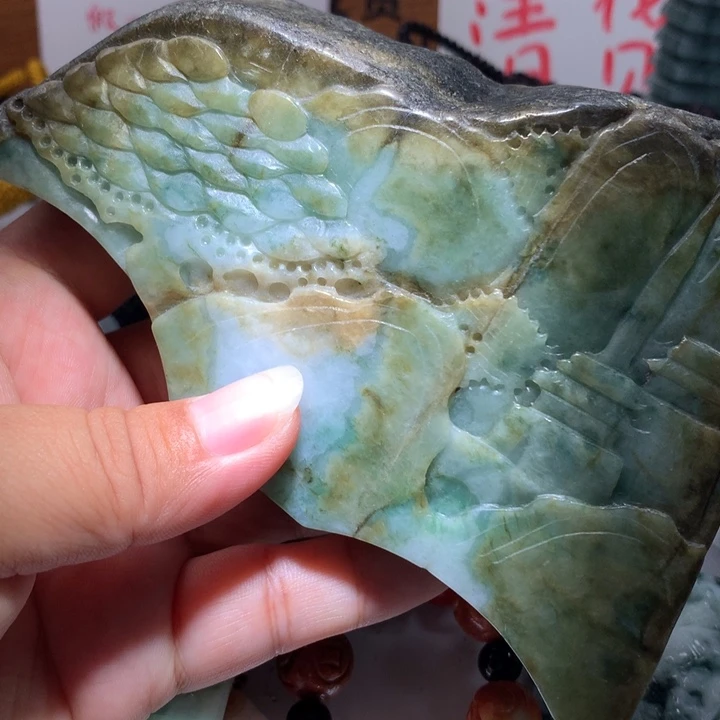 翡翠未镶嵌颈饰保真天然A货翡翠