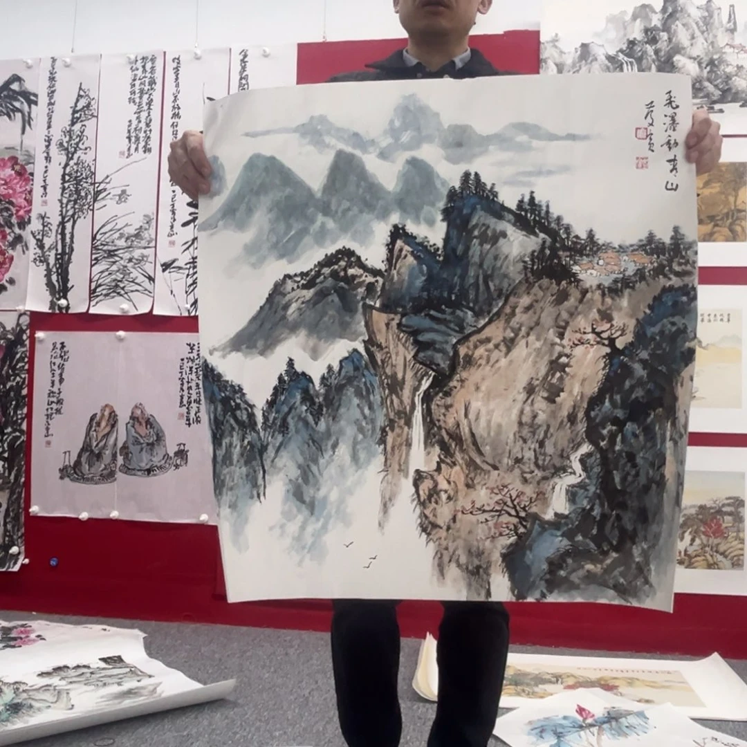 国画绘画作品多次参加68.68