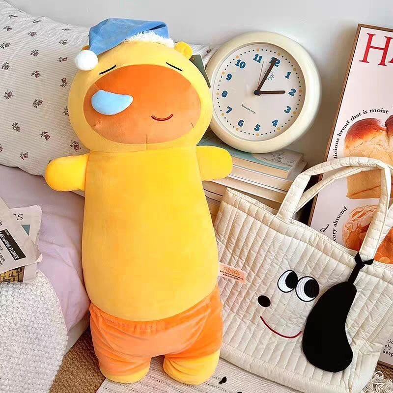 可爱瞌睡水豚噜噜毛绒玩偶卡通长条睡觉抱枕靠枕搞怪公仔女生礼物