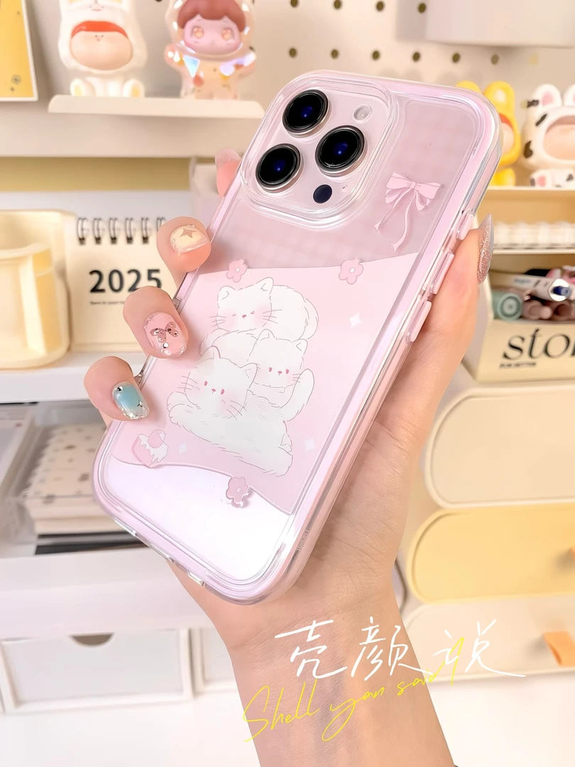 【堆堆猫】适用苹果16promax手机壳iphone15新款14/13透明12/11