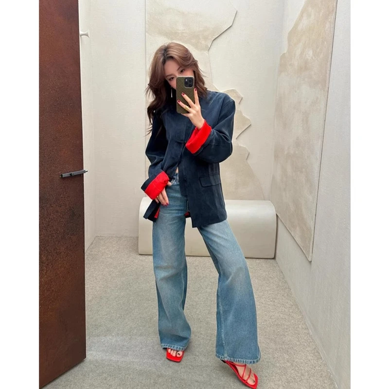 国风新中式西装外套女2025春季新款高端休闲气质复古立领西服上衣