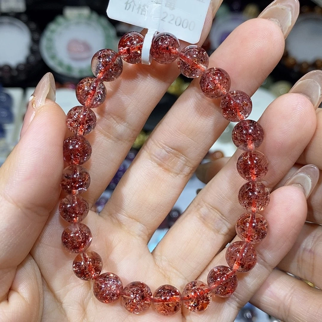 水晶手串未镶嵌金草莓8