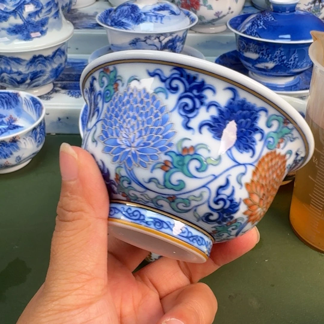 景德镇纯手绘茶具圆圆228