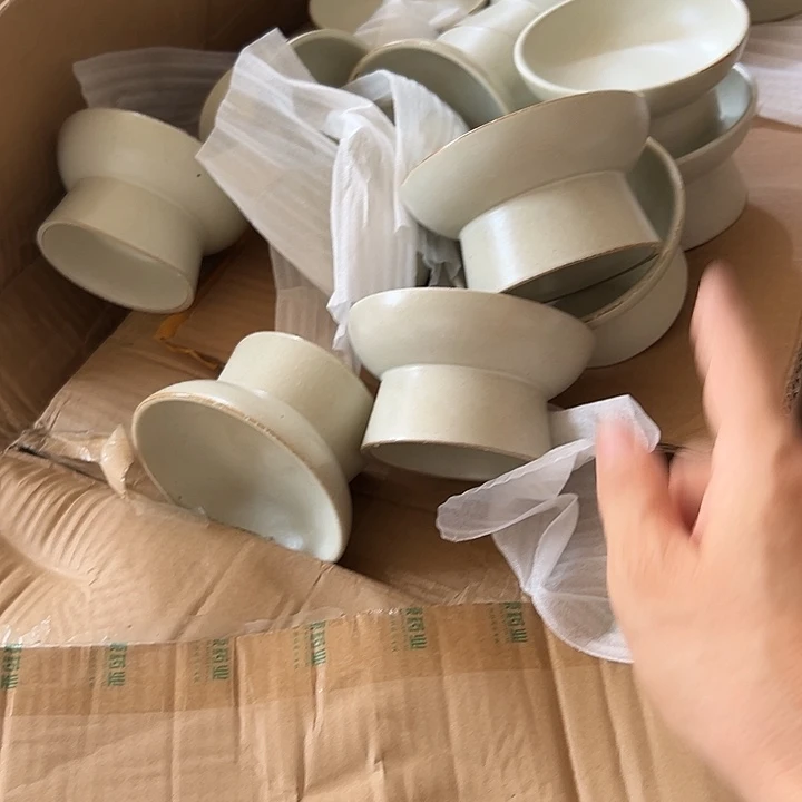 瓷片默认瑕疵商品果盘6个