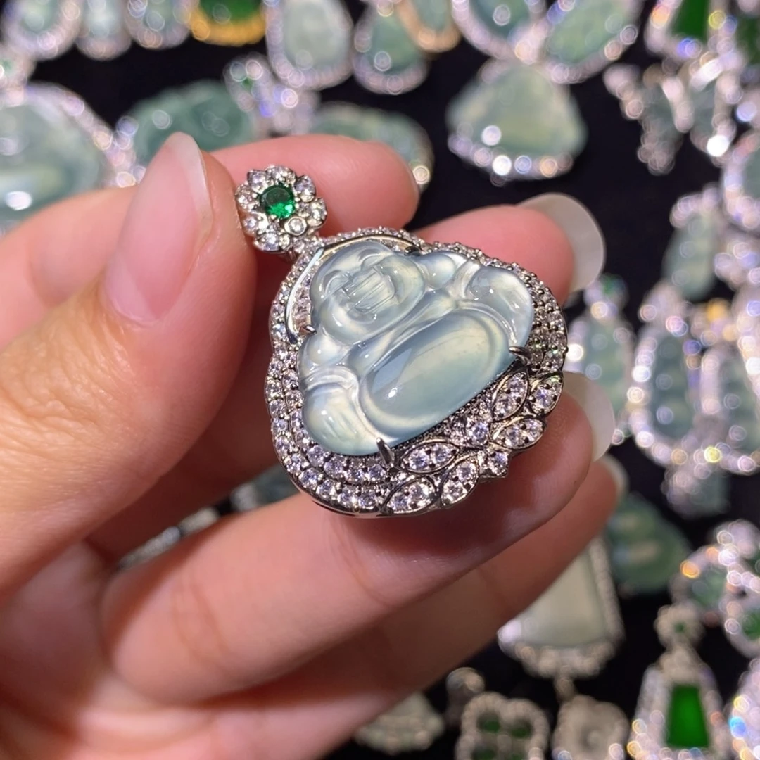 翡翠未镶嵌颈饰天然