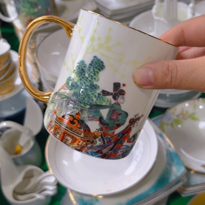 瓷片花木兰马克杯一个秒金微瑕