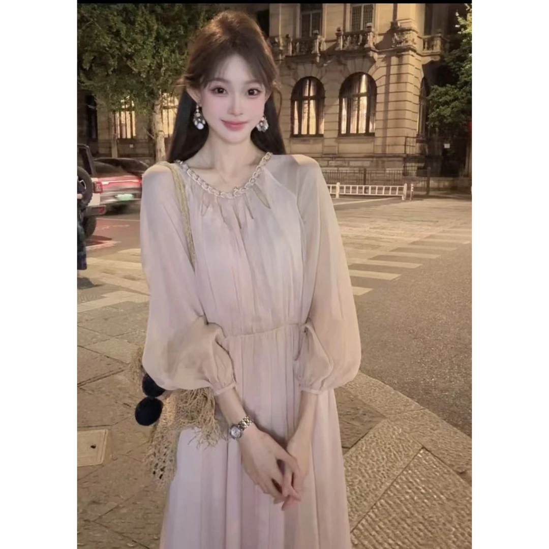 欧若风气质仙女连衣裙甜美度假重工公主裙