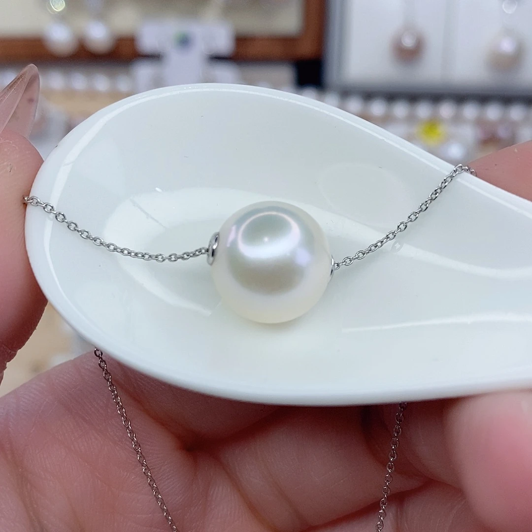 淡水珍珠颈饰银S925镶嵌