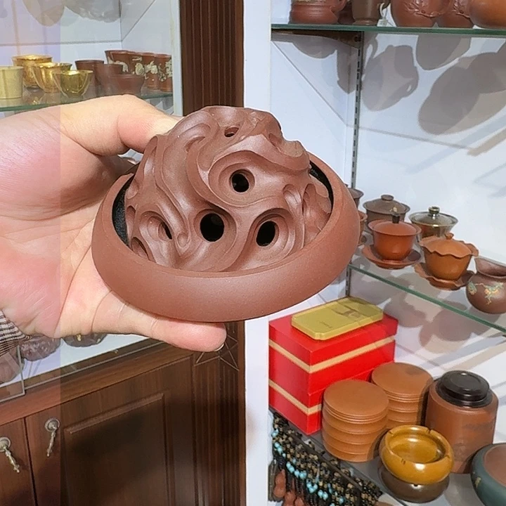 紫砂茶壶太湖石香炉