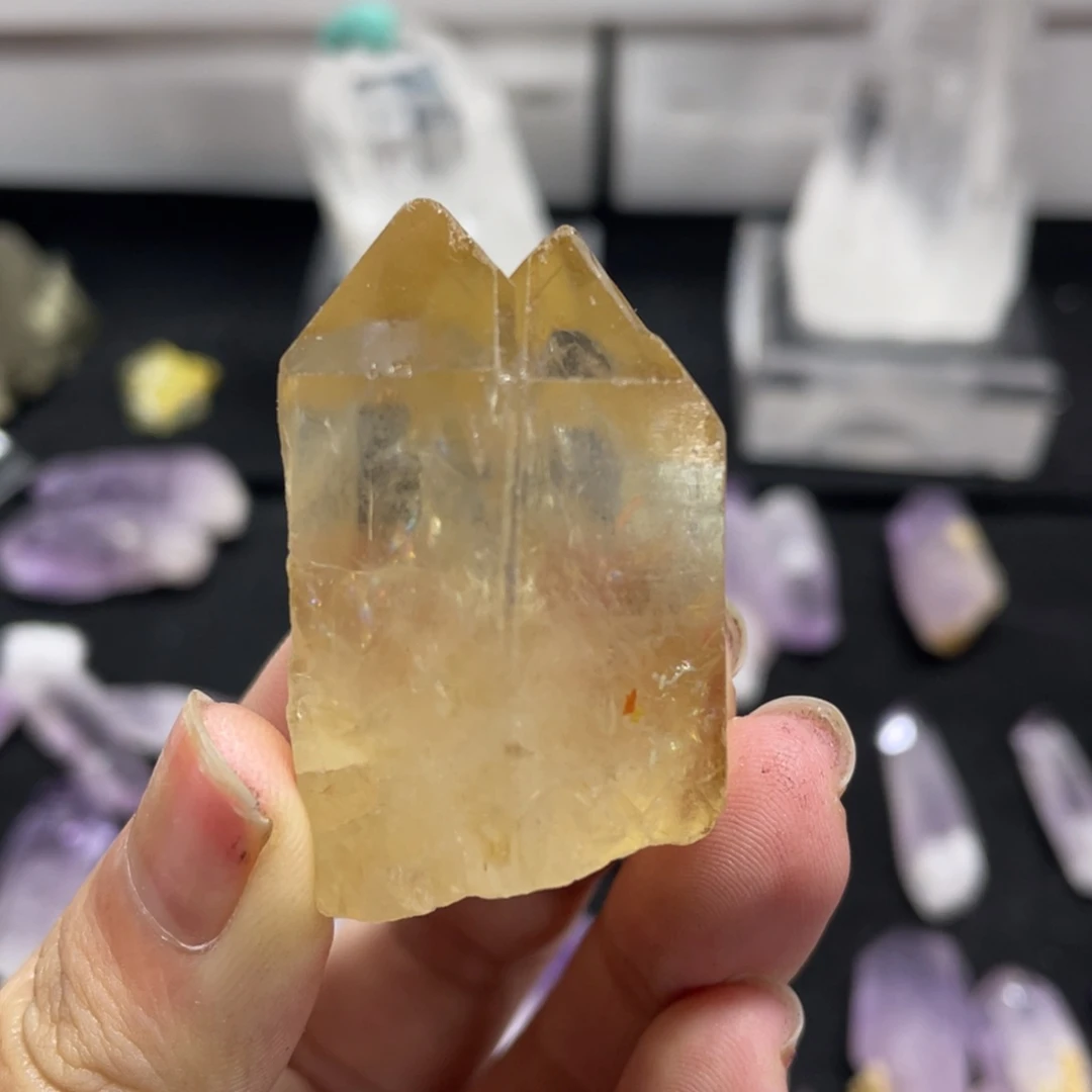 紫晶晶洞2个银S925镶嵌谭