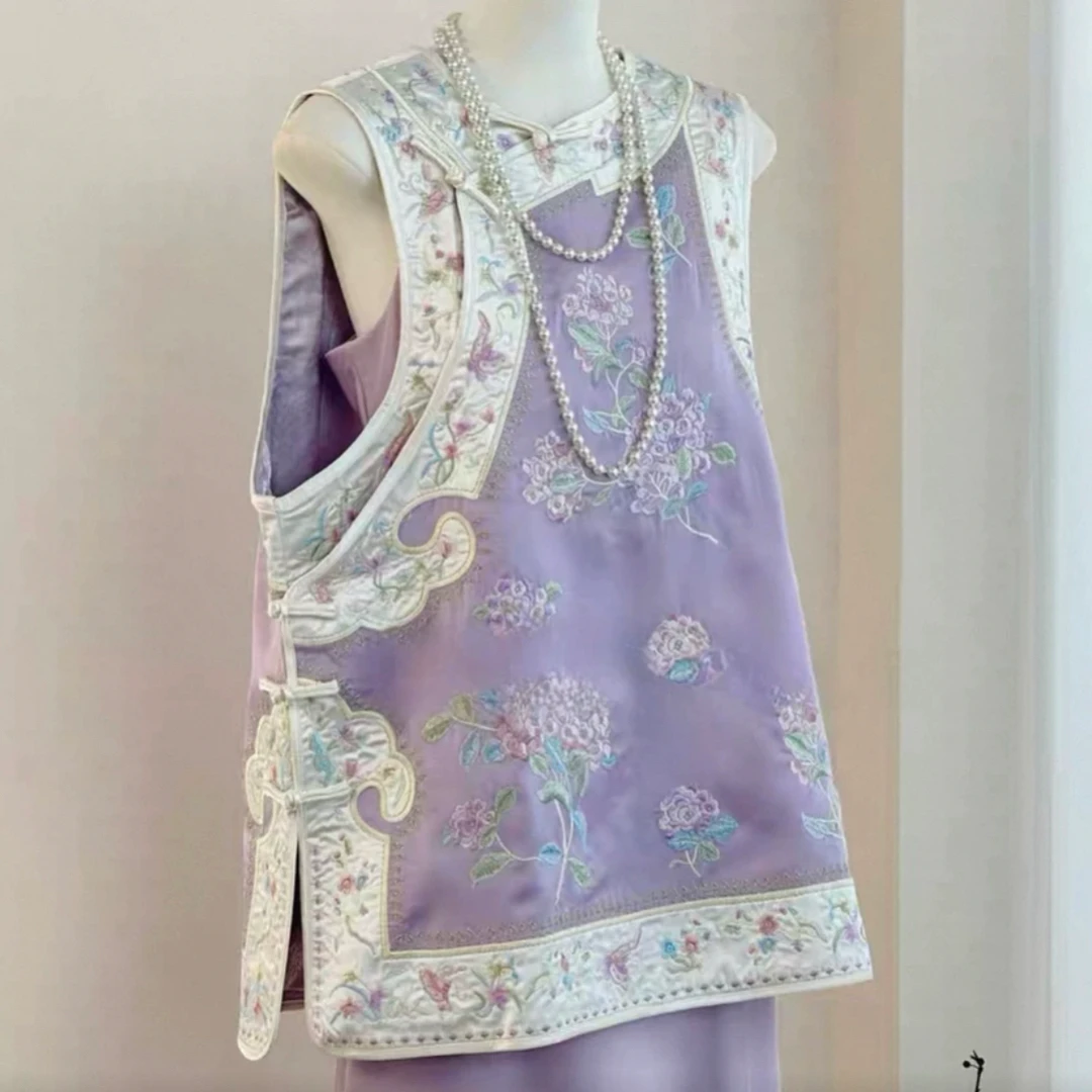 满刺【欢喜】 新中式女装重工刺绣马甲裙