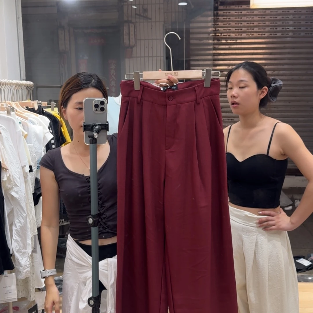 棉西装裤mono家红色