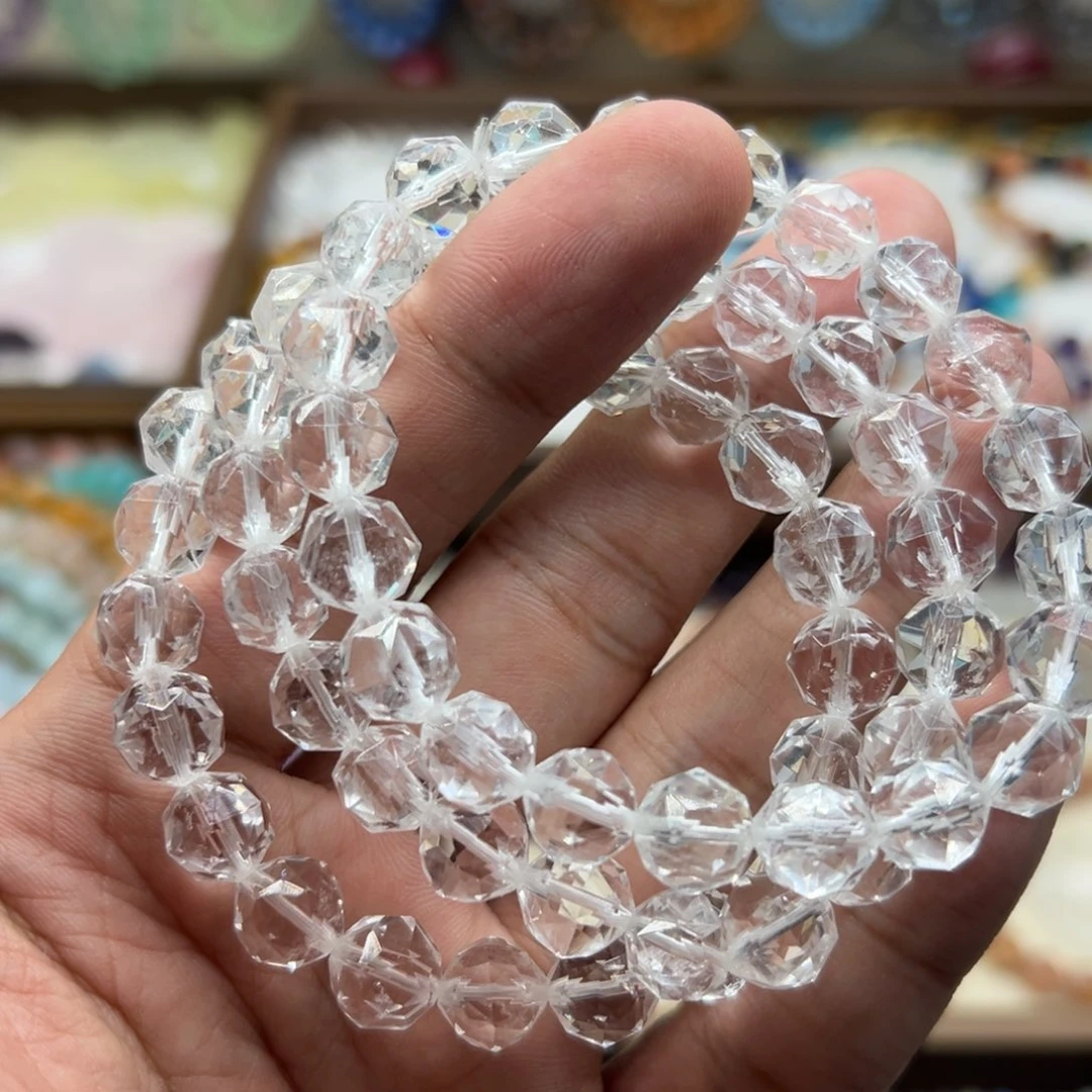 水晶手链未镶嵌白水晶切面