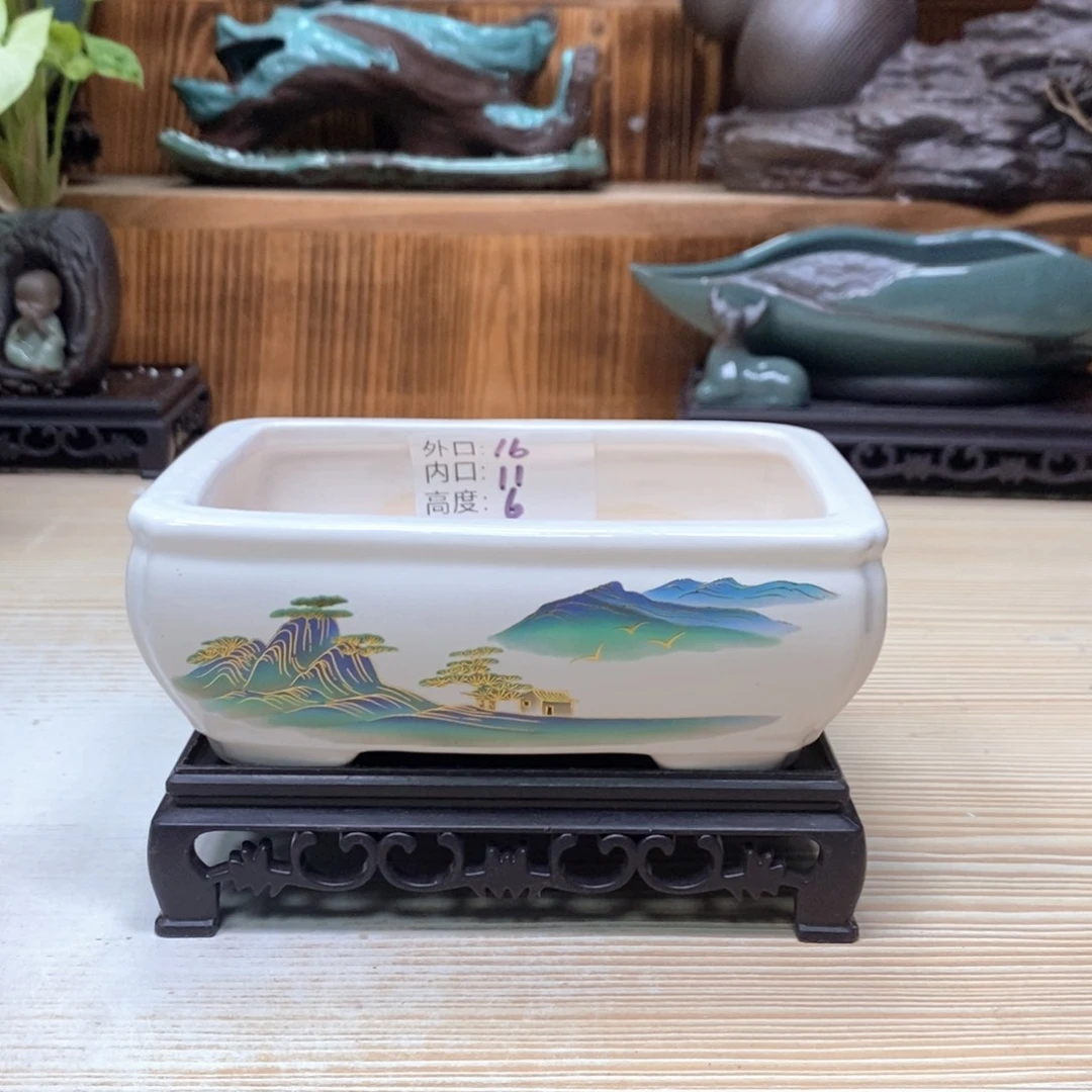 紫砂花盆陶瓷艺术花盆陶瓷