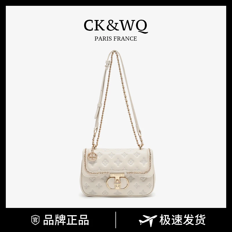 CK&WQ2025上新 小众时尚设计图案绣花通勤单肩斜挎包WQ-5672X