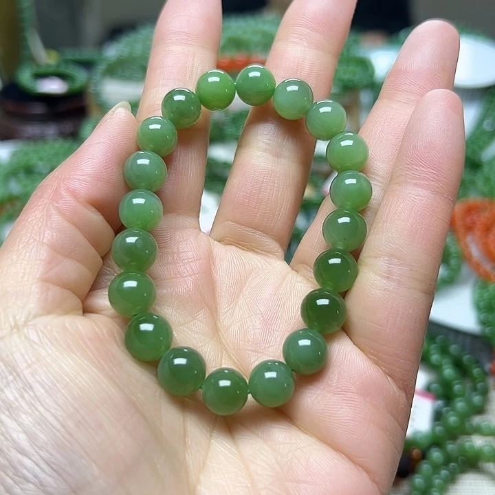 和田玉（碧玉）手链未镶嵌