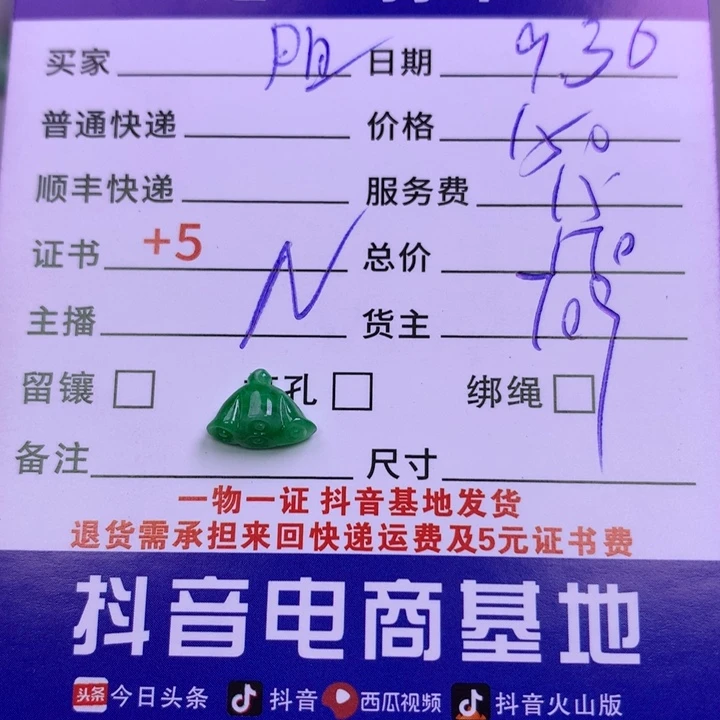 颈饰未镶嵌翡翠胆***精