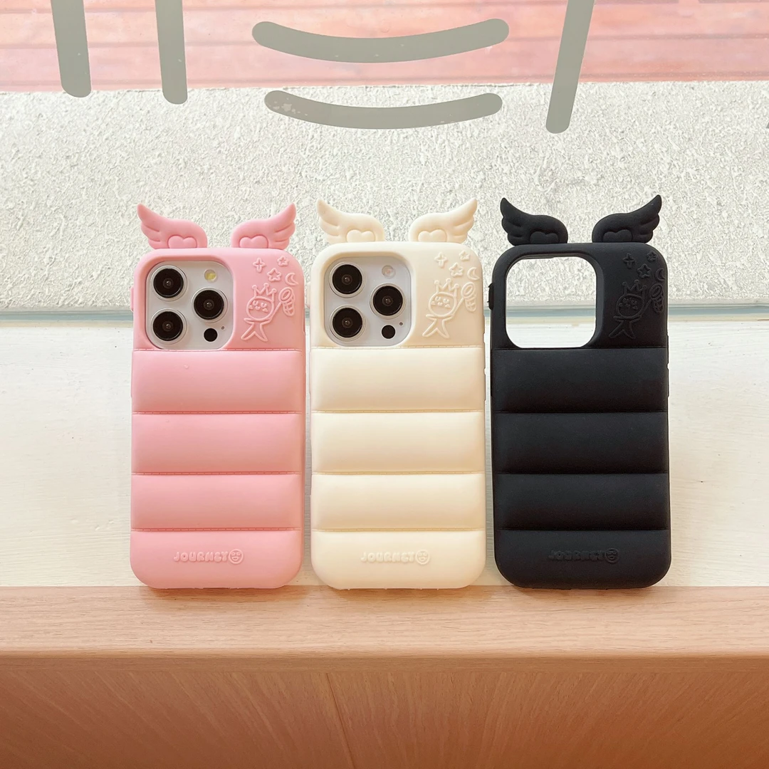 苹果|天使翅膀卡通适用iPhone16创意ins简约时尚女款15硅胶手机壳