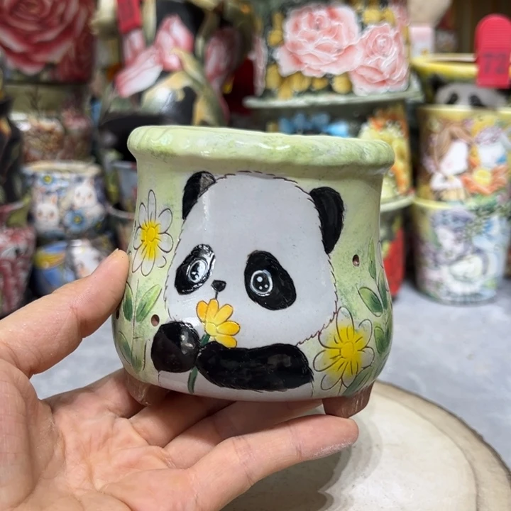 景德镇红陶精品手绘陶瓷