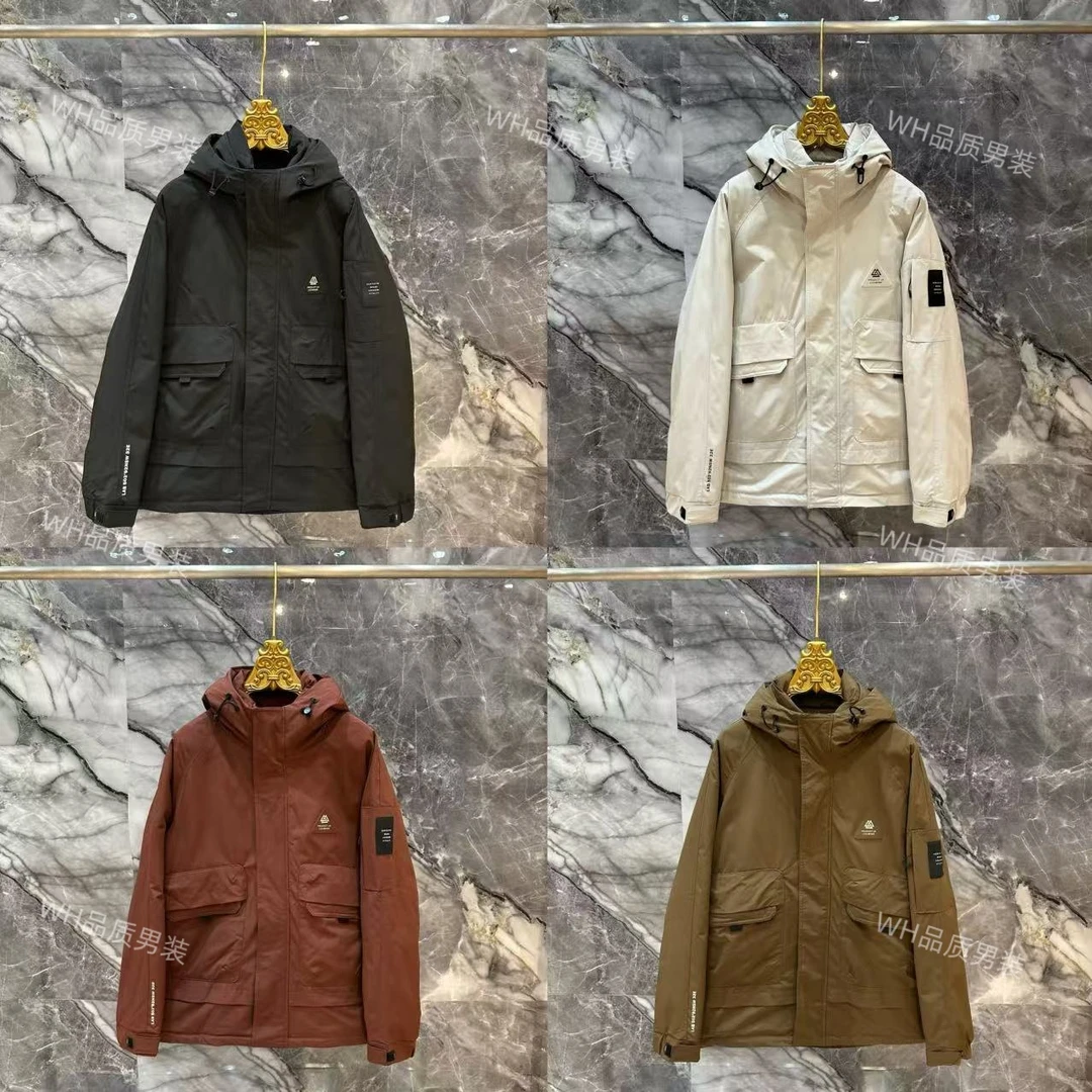 【GY】冬季新款连帽抽绳工装加厚保暖外套6188