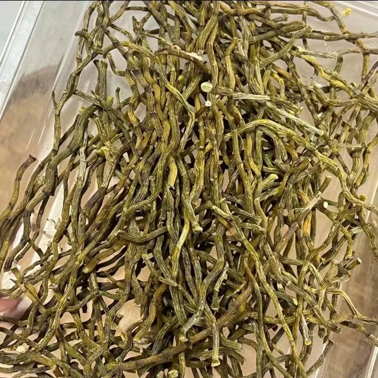 农家原生态无硫无添加铁皮石角斗干条自然色胶质粘牙