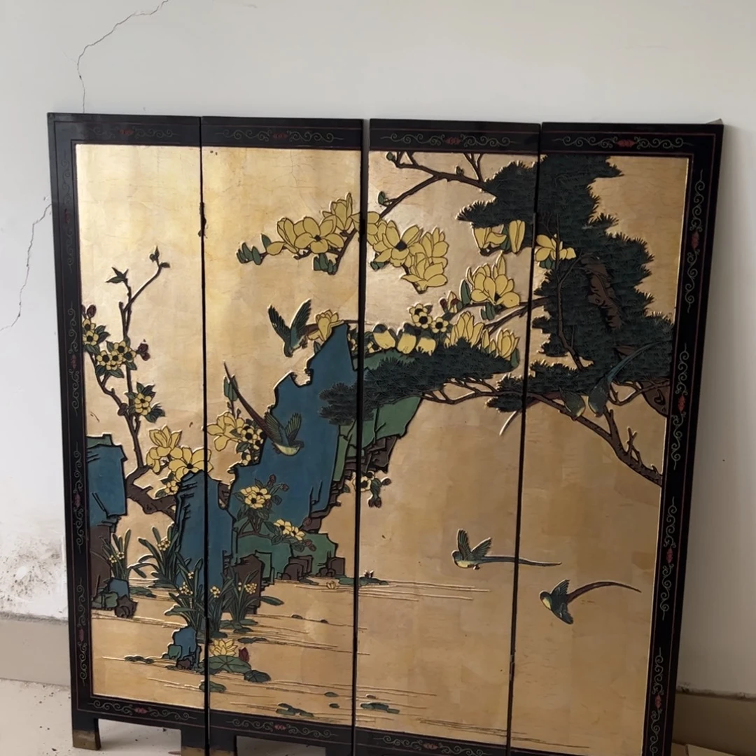 绘画屏风框画茶空间设计