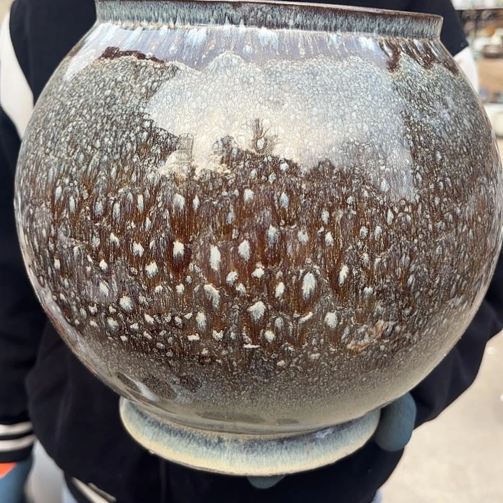 红陶微瑕金口径18高度24