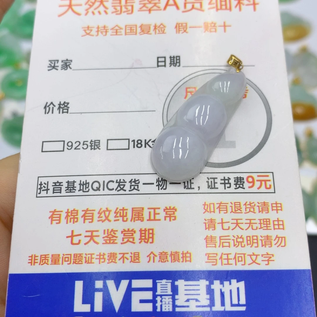 翡翠颈饰18K金镶嵌翡翠